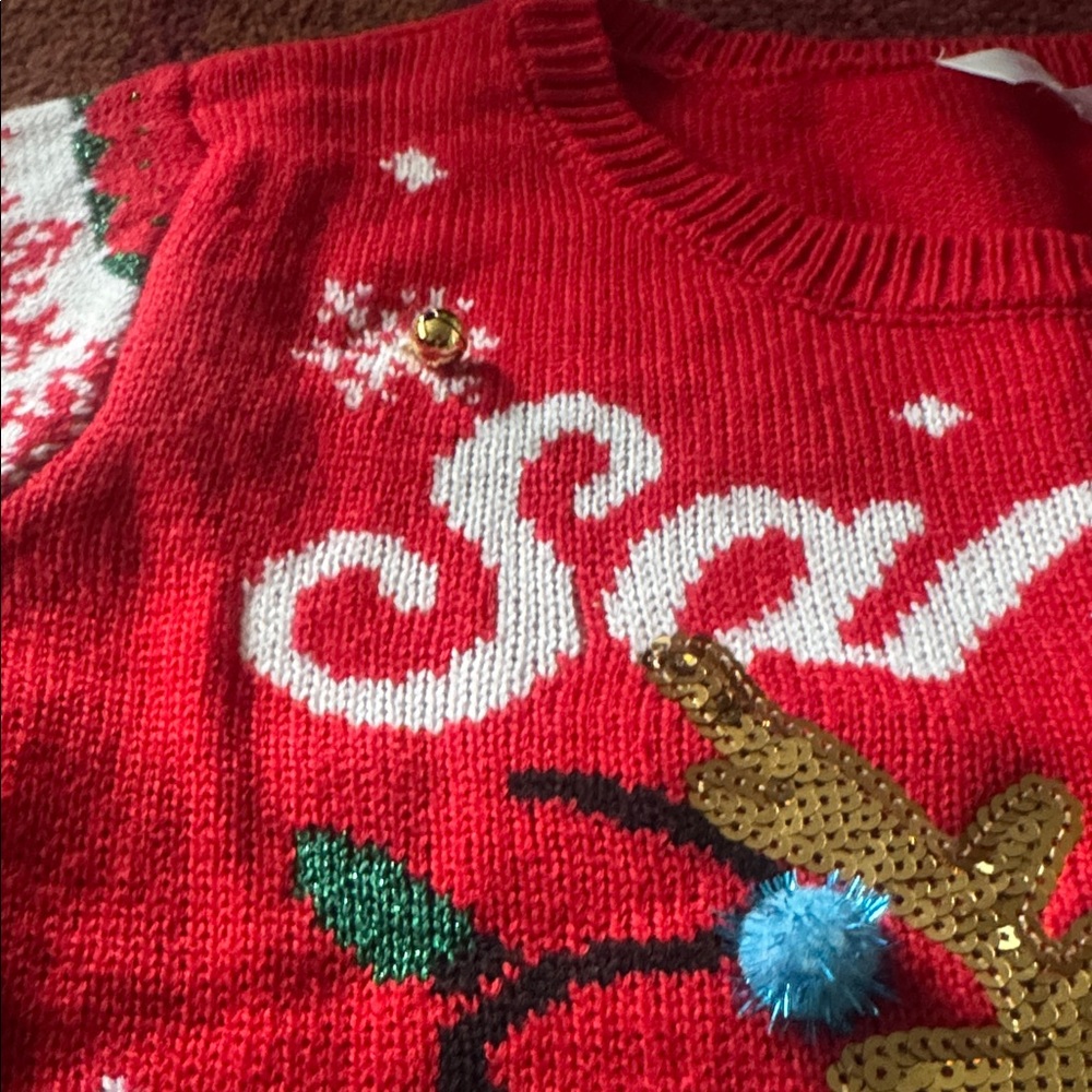 Juniors Ugly Christmas Sweater - Santa’s Favorite - Picture 4 of 6